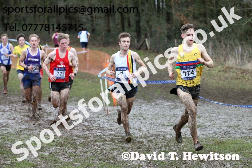 Mens under-20s 2018 British Inter Counties Cross Country Champs., Prestwold Hall, Loughborough. Photo: David T. Hewitson/Sports for All Pics